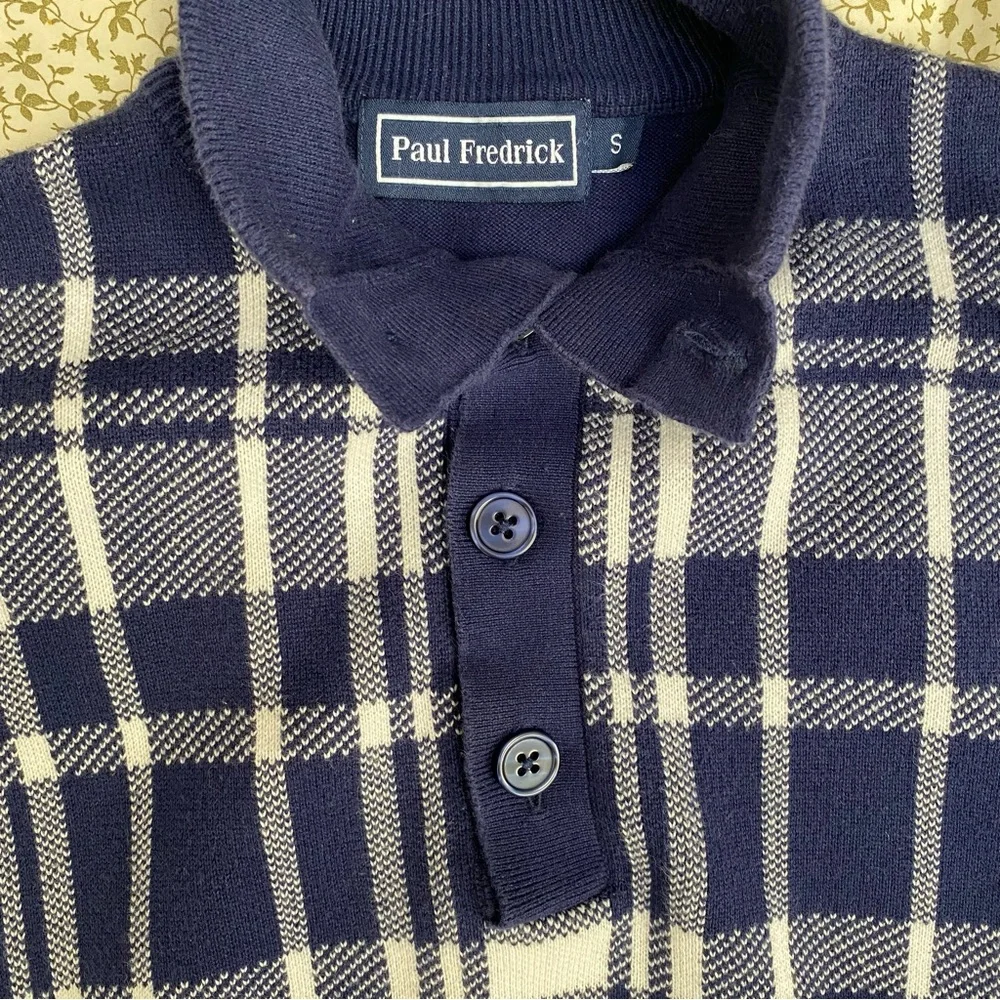 Paul Fredrick Plaid Knit Sweater